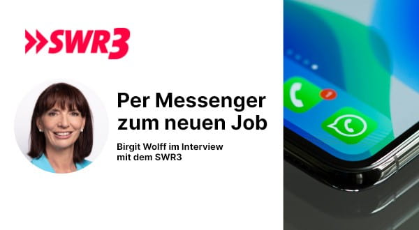 ManpowerGroup in den Medien: Radio SWR3 - Per Messenger zum neuen Job - 09.02.2024 - Birgit Wolff im Interview