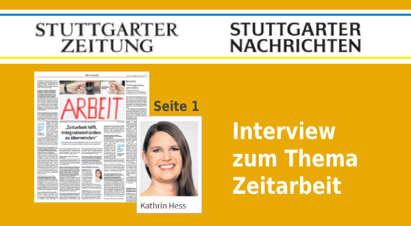MPG in den Medien: Stuttgarter Zeitung – Interview Zeitarbeit - 23.01.2023