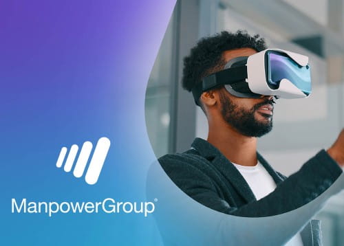 ManpowerGroup Mann mit VR Brille 