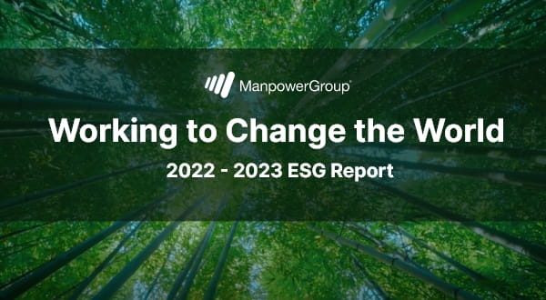 Nachhaltigkeitsreport: ManpowerGroup-ESG-Report 2022-2023 - Working to Change the World