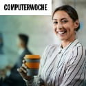 ManpowerGroup in den Medien: ComputerWoche - Wege aus dem Berufsfrust - 04.12.2024 - Frau mit Kaffee lächelt in die Kamera