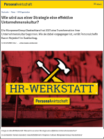 MPG in den Medien: PersonalWirtschaft - Unternehmenskutur aktiv gestalten - 10.11.2022