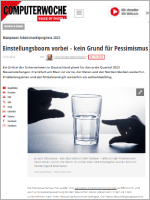 MPG in den Medien: Computerwoche – Ergebnisse zum Arbeitsmarktbarometer Q1 2023 - 17.01.2023