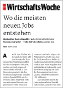 Screenshot: WirtschaftsWoche – Ergebnisse zum Arbeitsmarktbarometer Q2-2023 - 17.03.2023